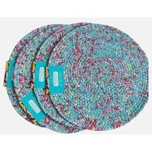 The Pioneer Woman Set Of 4 Vintage Floral Braided Placemats New